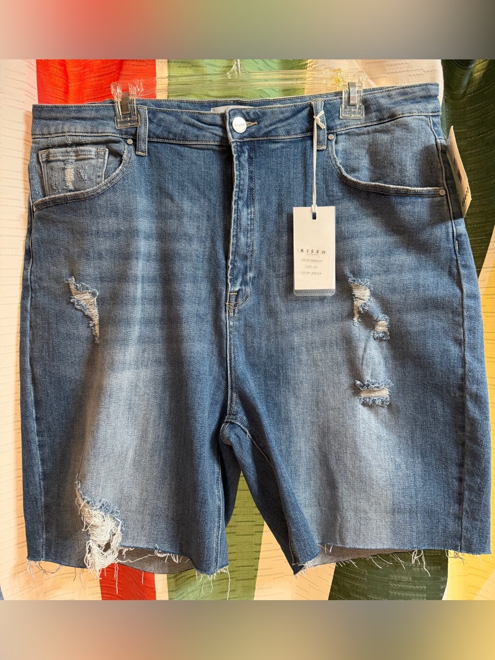 Plus Size Women’s Distressed Jean Shorts